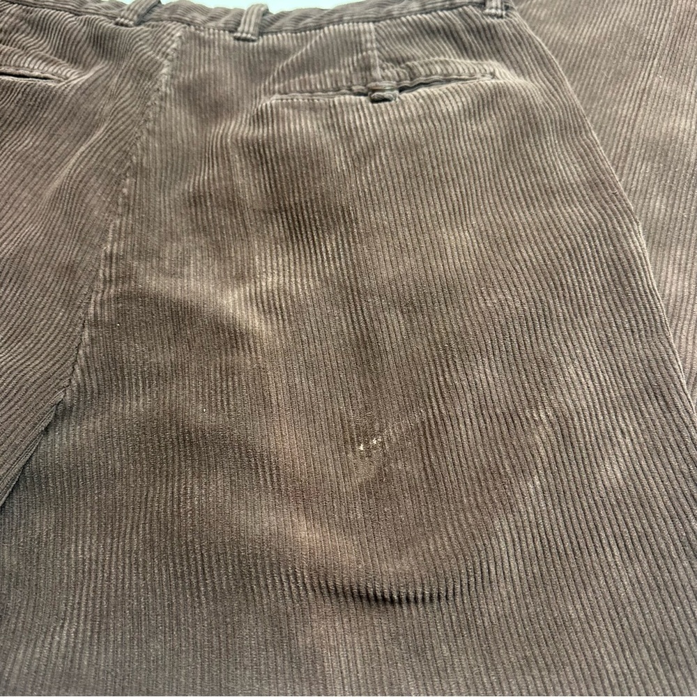 Joseph Abboud Men's Rich Brown Corduroy Trousers - Picture 9 of 9
